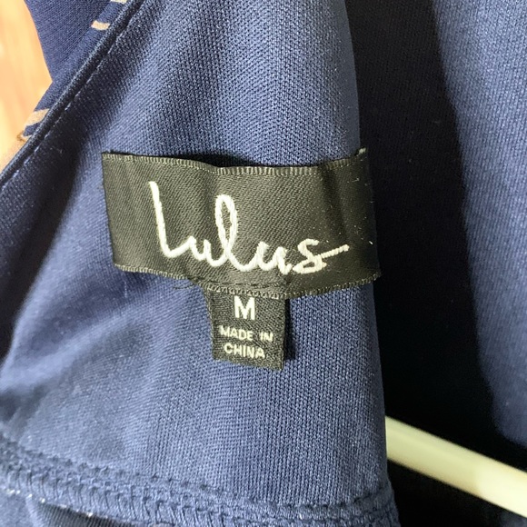 Lulus Reflection High Low Dress Size Medium Navy Floral - Picture 6 of 11